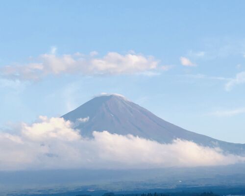河口湖畔からの富士山